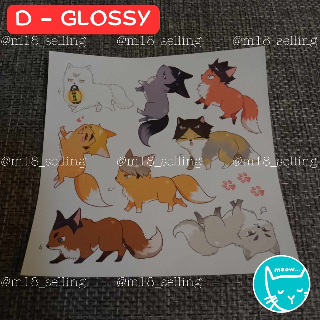 [m18 ANIME MERCH] HQ HAIKYUU Sticker Sheets (FMG by @/_Hemoon), Hobbies ...
