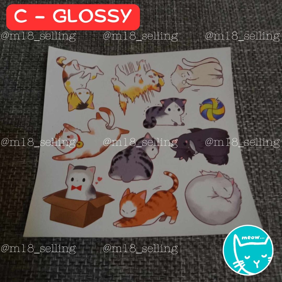 [m18 ANIME MERCH] HQ HAIKYUU Sticker Sheets (FMG by @/_Hemoon), Hobbies ...
