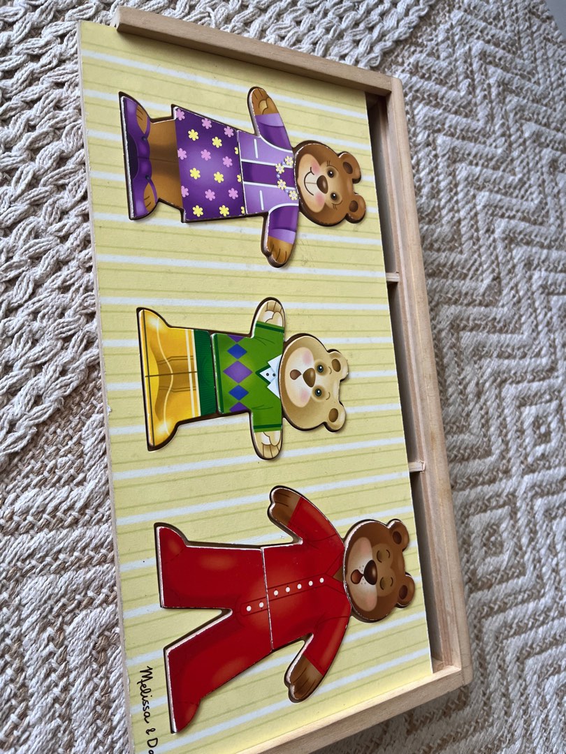 MELISSA & DOUG Wooden Bear Family Dress-Up Puzzle With Storage Box, Puzzles_READ £11.95 - UK - View #13