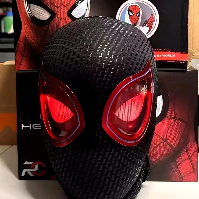 Miles Morales 3D Webline Blinking Toy Mask With Remote (Category: Western Merchandise) located in Caloocan City. Submitted by guitarsandcosplayph (Listing ID 1346310402, Image 2). Description: Miles Morales LED Blinking Mask Toy Cosplay Price 4̶5̶0̶0̶ Sale Price 3k Brand New Spider Studio With Box Wearable One Size Fits All Pang Display with Ring Remote RED AND WHITE LED ON AND OFF #milesmoralescosplay #milesmoralesblinkingmask.
