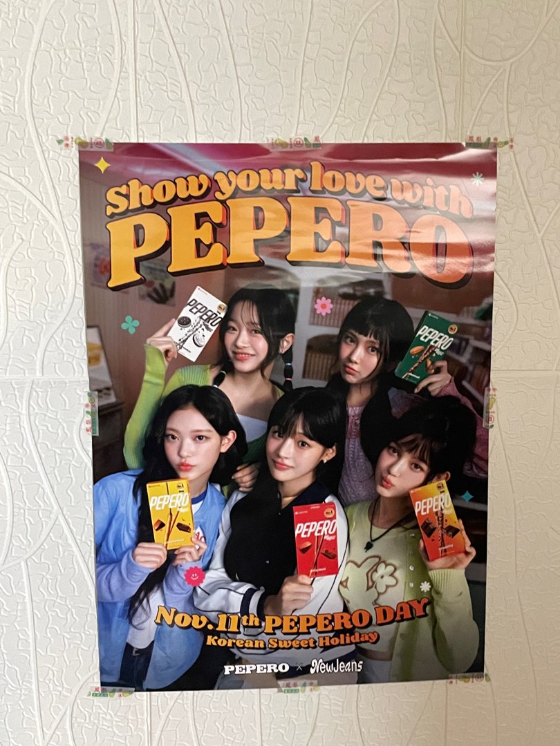 8x12 ゲーム・おもちゃ・グッズ NewJeans Pepero コラボポスター