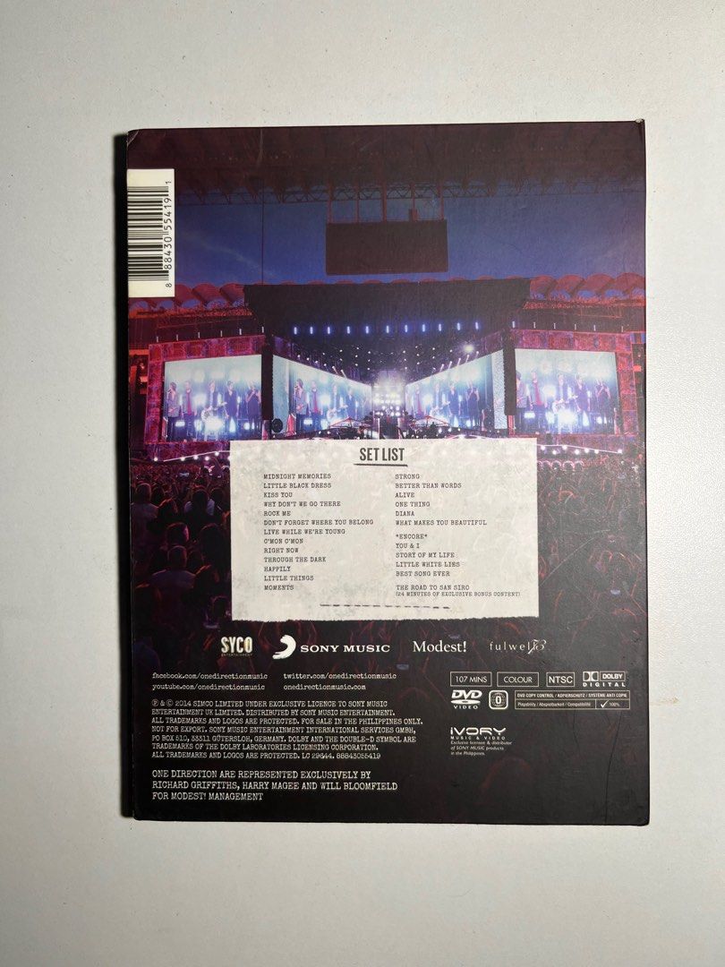 One Direction Where We Are Live From San Siro Stadium (Category: Events Tickets) located in Iloilo. Submitted by hagara.ph (Listing ID 1346416882, Image 3). Description: 📍Strictly no return 📍Bought on store 📍Payment first ~ items on hand 💰MOP: Gcash 📦MOD: J&T or LBC (COD) .
