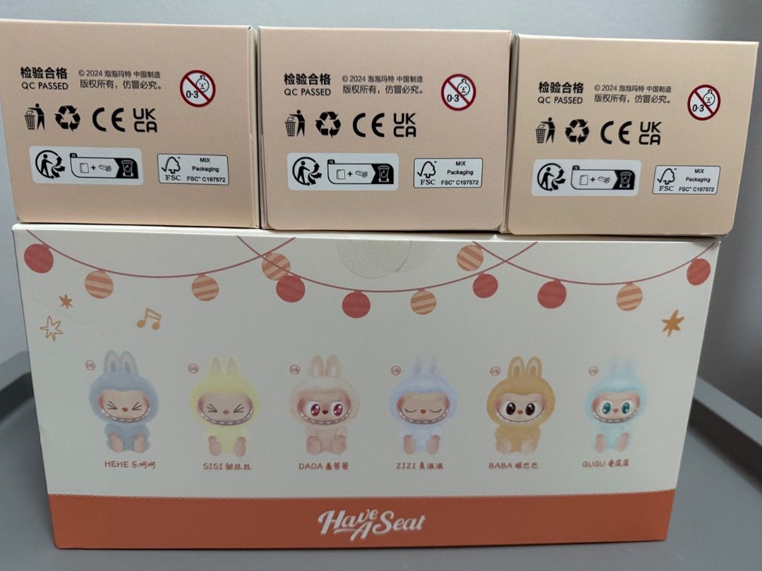POPMART Labubu Have A Seat (Category: Designer & Blind Box Toys) located in Paranaque City. Submitted by katl0 (Listing ID 1346449579, Image 3). Description: BRAND NEW and SEALED Bought from the POPMART store in Taiwan on Dec. 31, 2024. Priced at PHP 2,000 per box.