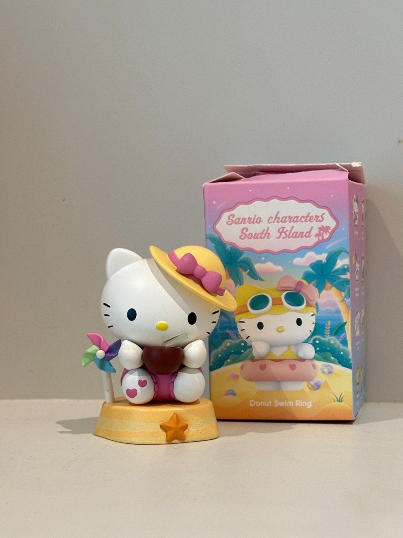 Popmart Sanrio Hello Kitty (Category: Designer & Blind Box Toys) located in Quezon City. Submitted by trixiestrinkets (Listing ID 1346479556, Image 1). Description: - like new - box and card included - kawaii beach vibe - one of the first toys in my collection 🩵.