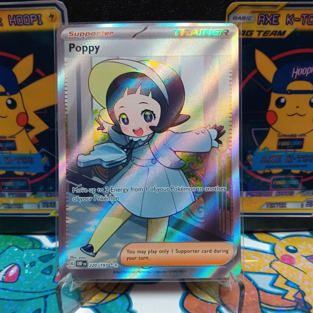 Poppy 20/197 Full Art Secret Rare Obsidian Flame, Hobbies & Toys, Toys ...