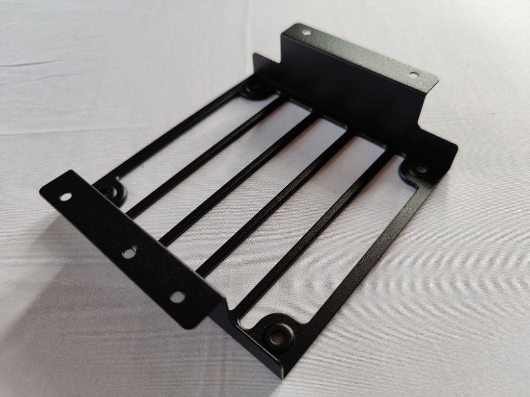Rear Fan Bracket for Desktop Case PC Housing (Category: Computer Parts) located in Muntinlupa City. Submitted by groundplaycustomerservice (Listing ID 1346393175, Image 2). Description: Brand new, never been used. Rear Fan Bracket extracted from a Lancool 216 case. Holds 120mm size fan for additional air cooling. Material: Metal aloy Finish: Black Matte Comes with FREE screws to mount your fan and to mount in your case..