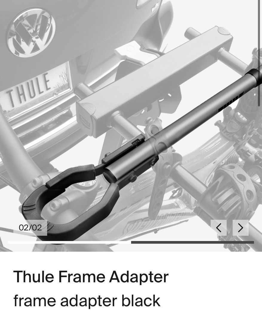 Thule frame adaptor (Category: Parts & Accessories) located in Singapore. Submitted by w_ky2 (Listing ID 1346357745, Image 2). Description: Thule frame adaptor. Suitable for mountain bikes. .