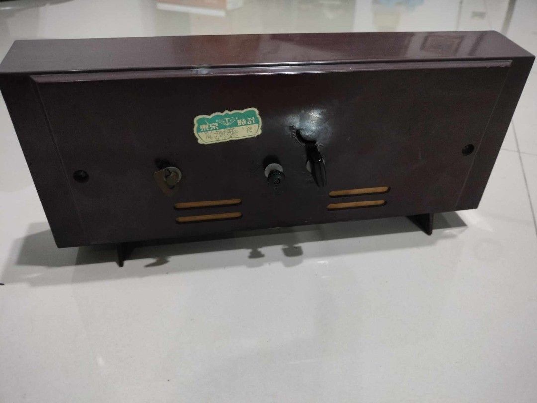 Vintage Tokyo Clock mechanical musical alarm clock WORKING PHP900. (Category: Clocks) located in Manila. Submitted by abeatrice77985 (Listing ID 1346436252, Image 2). Description: Vintage Tokyo Clock mechanical musical alarm clock WORKING ISSUE: NO GLASS COVER PHP900..