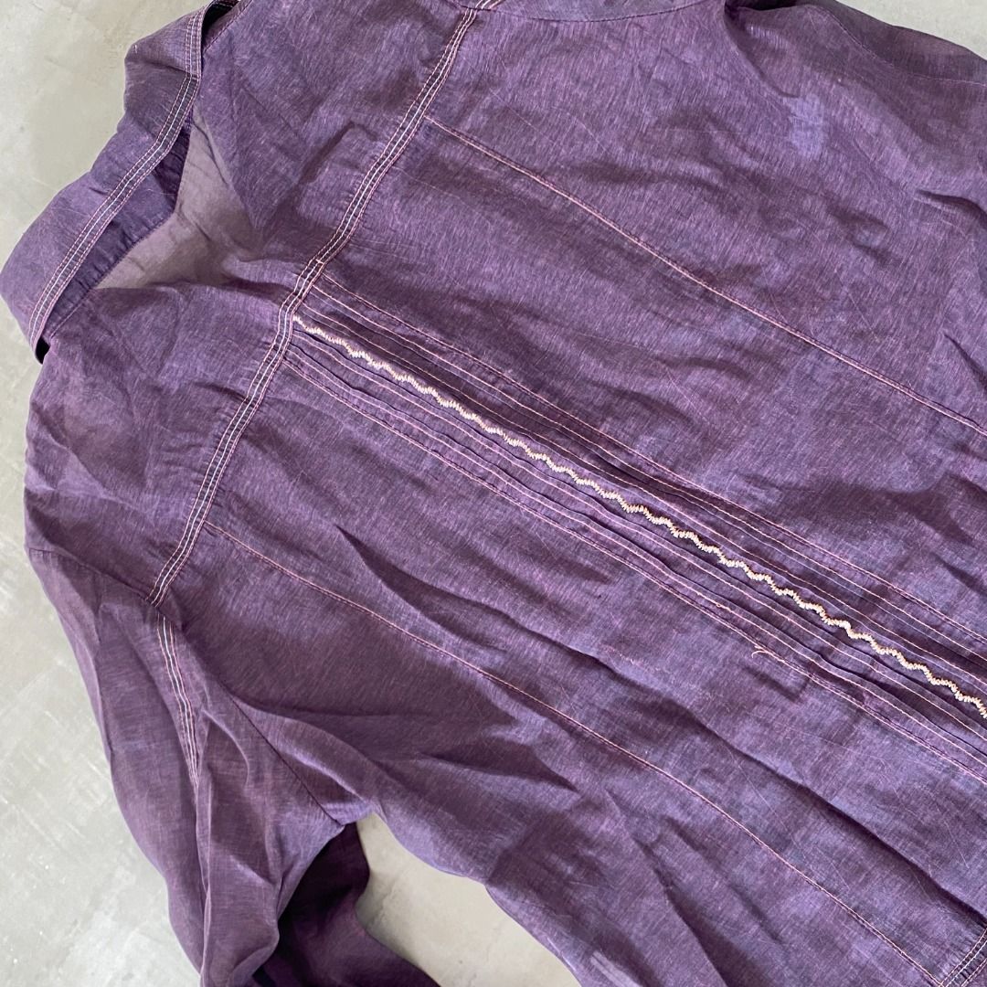 Violet Mesh Long Sleeve Polo (Category: Longsleeves) located in Bacolod City. Submitted by found.objects (Listing ID 1346431085, Image 3). Description: check last pic for flaw Fits XS-M.