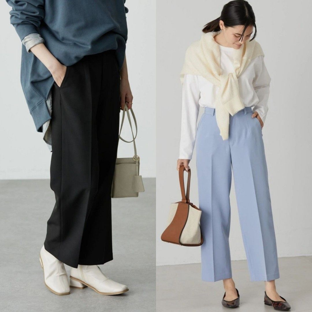 AMERI CENTER PRESS STRAIGHT DENIM｜パンツ