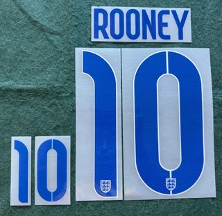 2014年原廠英格蘭主場球衣用藍色膠字 10號朗尼 (Wayne Rooney) 元年產物 非復刻 非再版64188258335491110