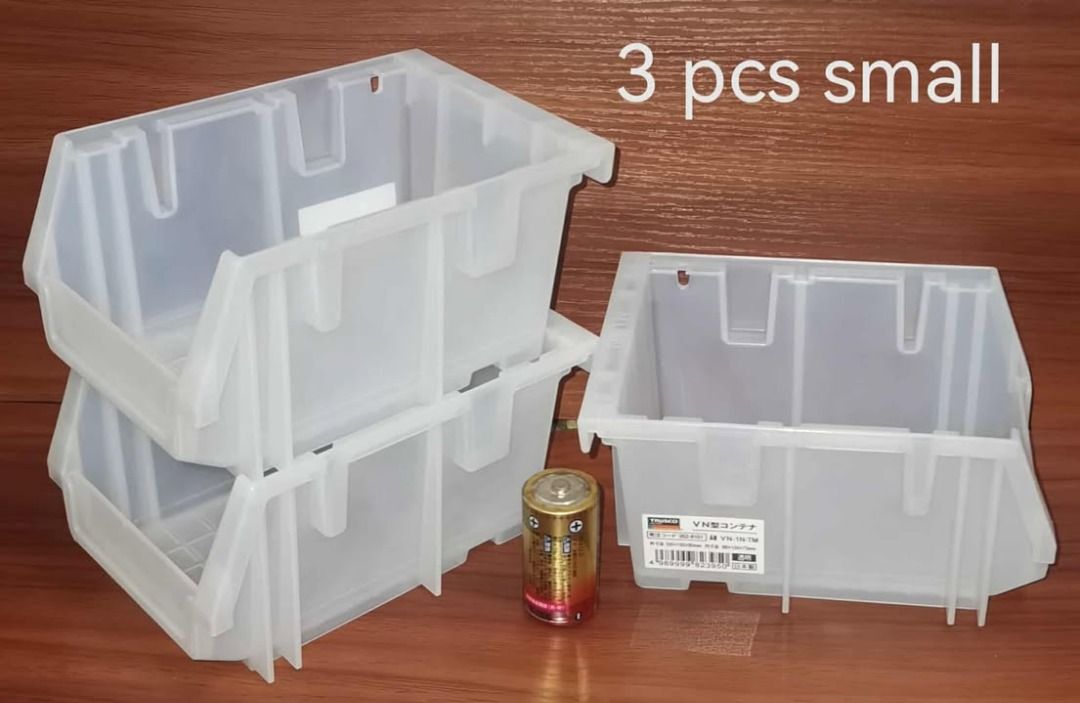 5 pcs Stackable Bins (Category: Storage Boxes & Baskets) located in Los Banos. Submitted by princessbotique (Listing ID 1395884812, Image 2). Description: 5 pcs Stackable Bins 2 Large 3 small Unused Like New from Japan See pix for price and details First come First Serve Please add shipping fee From Los Banos Laguna Meetups per arrangement MOP GCash first to pay basis No reservations No COD No checkout Pm if interested Please Like and Follow.