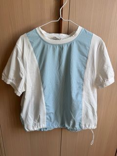 撞色條紋短袖上衣64241971348355110