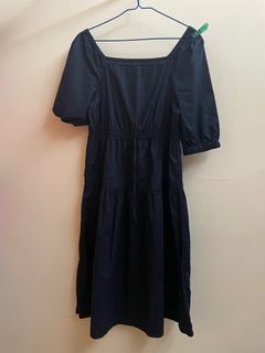 深藍色連身裙 中碼 M size blue dress64242126371330110
