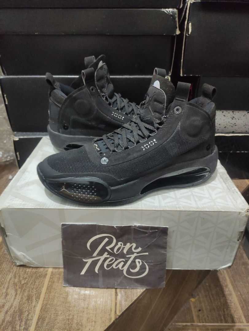Air Jordan 34 Black Cat (Category: Sneakers) located in Cebu City. Submitted by RONHEATS (Listing ID 1395770995, Image 2). Description: - Air Jordan 34 in black -size 8 legit/Original guaranteed ✅ excellent condition replacement box Cebu area can ship nationwide .