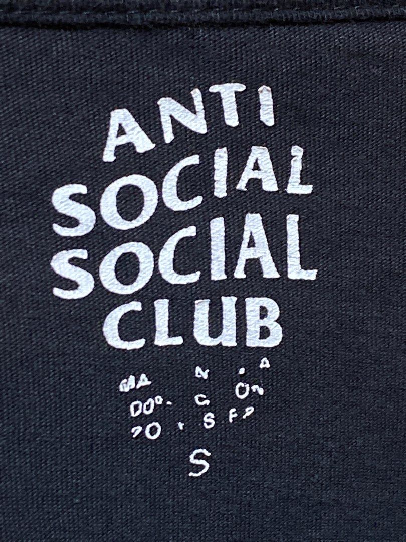 Anti Social Social Club Black Tee (Category: Tshirts & Polo Shirts ) located in Angeles City. Submitted by beracahstitchesxwears (Listing ID 1395883937, Image 2). Description: - Anti Social Social Club t-shirt - Color: Black - Size: S (19x24.5 inch) - Design: Pink and white floral logo on the back - Style: Crew neck, short sleeves - Flaws: Minimal Discoloration - Condition: 9/10.