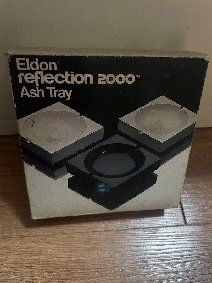 Ash tray - Eldon Reflection 2000 (Category: Other Home Decor) located in Singapore. Submitted by kate168 (Listing ID 1395758151, Image 1). Description: - Vintage Eldon Reflection 2000 Ash Tray, brand new, presentable . Durable -Suit Office or home use - Comes with original box - Box has wear and tear - Great for collectors and vintage enthusiasts.