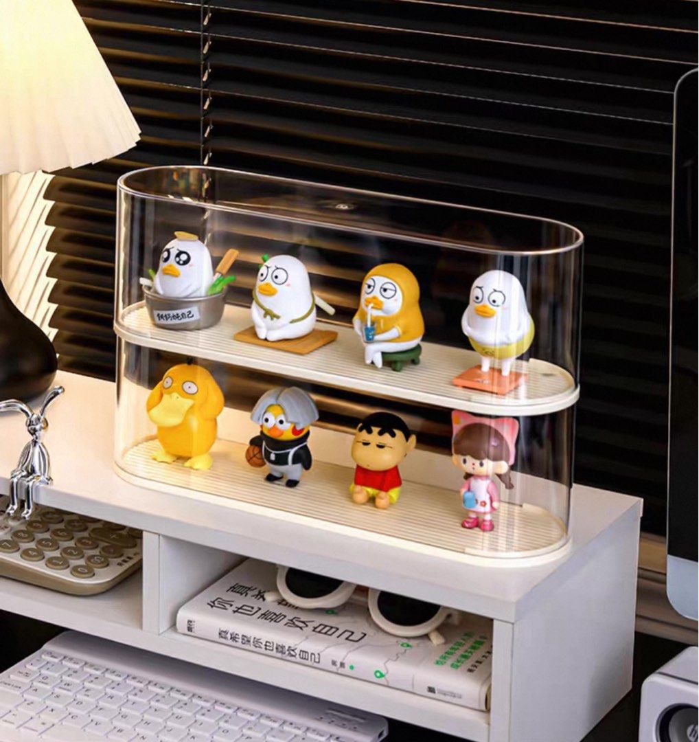 Blind Box Display Box Stackable (Category: Shelves, Cabinets & Racks) located in Singapore. Submitted by alohoho (Listing ID 1395856489, Image 1). Description: 3 Tier figurine display box Brand new not open from box before Stackable Can be place individually as well Selling as a set for $18.