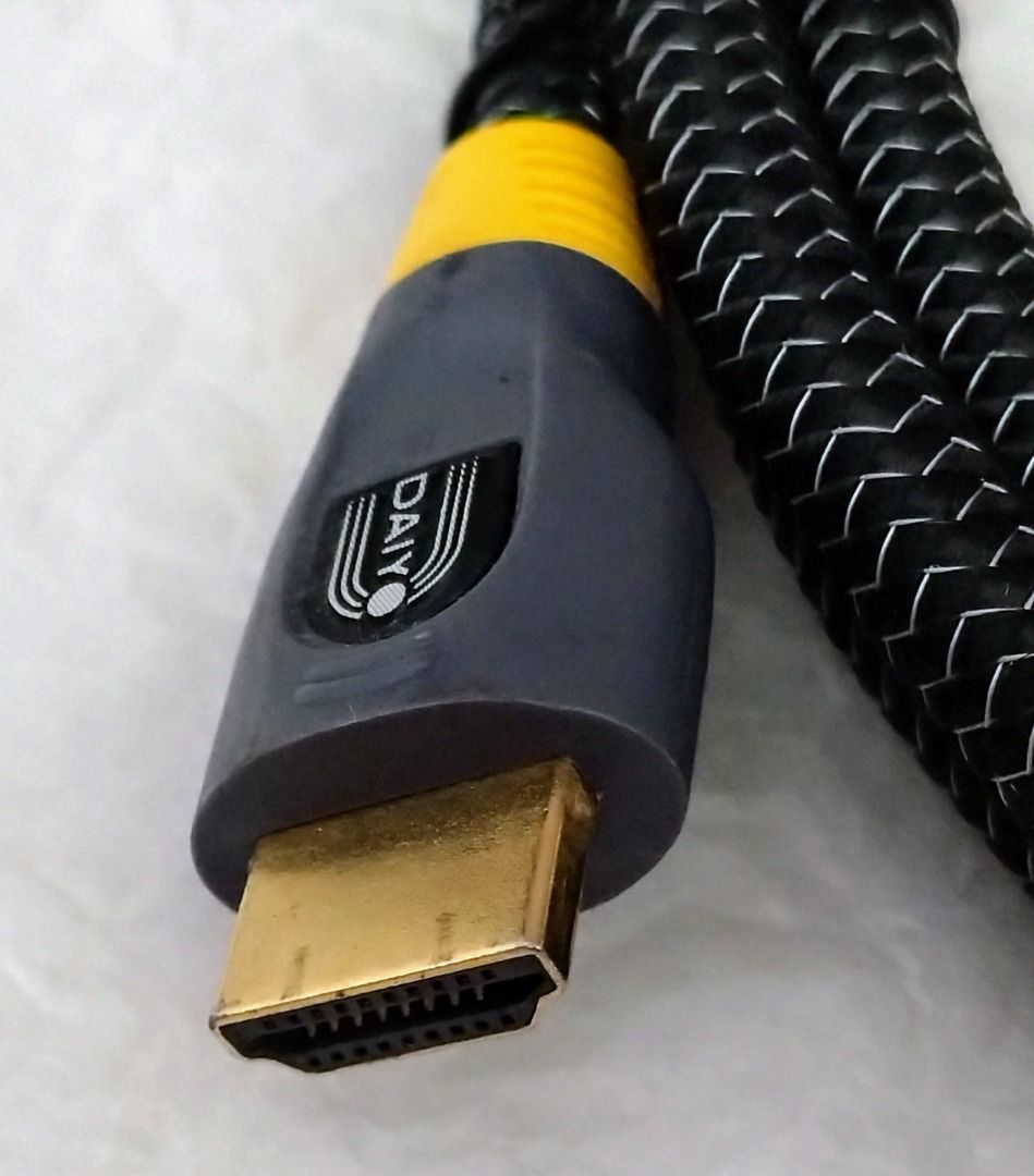 HDMI Cable (Category: Cables & Adaptors) located in Singapore. Submitted by ywj63662 (Listing ID 1395754921, Image 3). Description: - 2m HDMI cable - 4K@50/60Hz, HDR, bandwidth 18Gbps - Durable braided design - Gold-plated connectors - Connect to TV or monitor from computer - Mail or pick up I can singpost the item to your address..