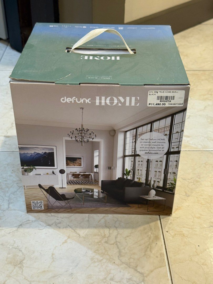 Defunc HOME Small Multiroom Wi-Fi Speaker (Category: Soundbars, Speakers & Amplifiers) located in Makati City. Submitted by stacey788 (Listing ID 1395882209, Image 3). Description: - Defunc HOME Small Multiroom Wi-Fi Speaker - Customizable look with interchangeable fronts - Supports Apple AirPlay, Spotify, and Deezer - Includes matching cable socks - Wall and corner mountable - Adjustable floor stand available.
