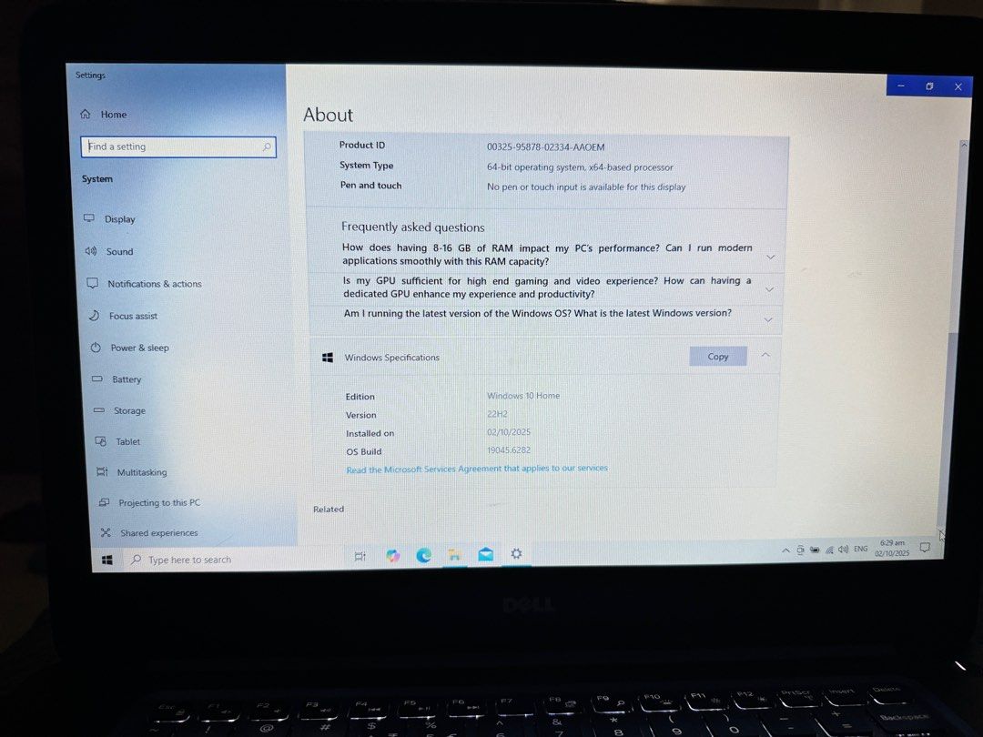 Dell Inspiron 7548 Laptop (Category: Laptops & Notebooks) located in Makati City. Submitted by suareznhasra (Listing ID 1395919702, Image 3). Description: For Sale: Dell Laptop – i5, 8GB RAM, 1TB SSD | Budget-Friendly Specs: • Model: Dell Inspiron (see photos for full system info) • Processor: Intel Core i5-6200U @ 2.30GHz • RAM: 8GB • Storage: 1TB Samsung SSD (870 QVO) • Graphics: AMD Radeon R7 M265 Series • System Type: 64-bit OS, x64-based pro