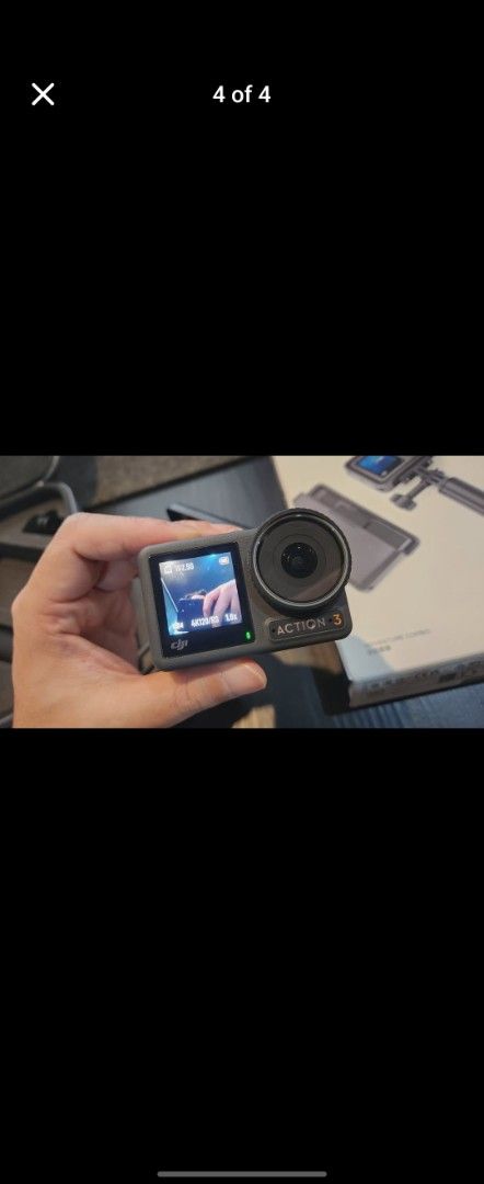 DJI Osmo Action 3 Camera (Category: Cameras) located in Tarlac. Submitted by murakenisis (Listing ID 1395873544, Image 3). Description: DJI Osmo Action 3 Adventure Combo Inclussions: DJI Osmo Action 3 3 x Extreme Battery Pack Multifunctional Battery Case Protective Frame 2 x Quick Release Adapter Mount Flat Adhesive Base 1.5m Extension Rod (Selfie Stick) 2 x Locking Screws Type-C Cable Rubber Lens Protector Original Box w/ Docs Additional freebie