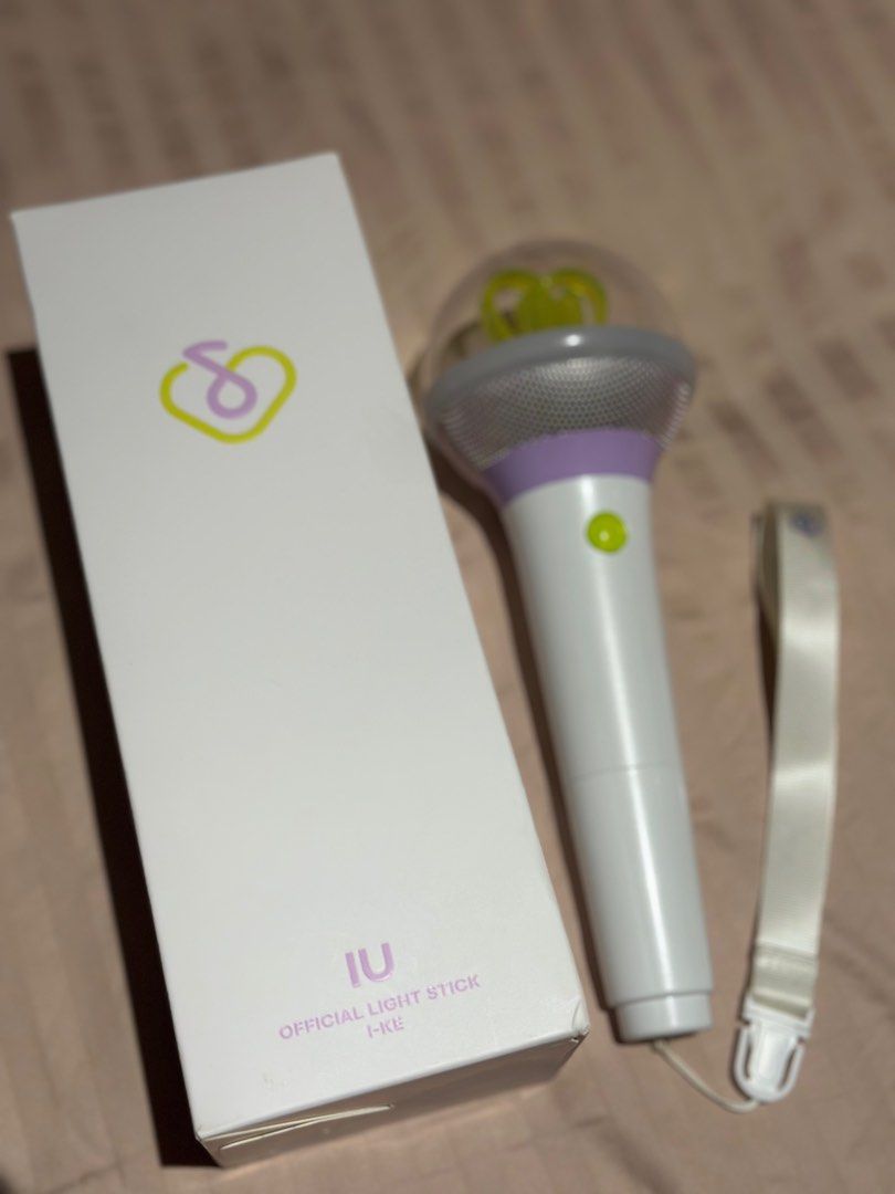 IU Official Light Stick i-KE Original (Category: Lighting) located in Quezon City. Submitted by pdenisee (Listing ID 1395851944, Image 1). Description: - used once Good as new Original price 3,000 - Official IU light stick - Includes light stick, box, and strap - battery case is good brand new.