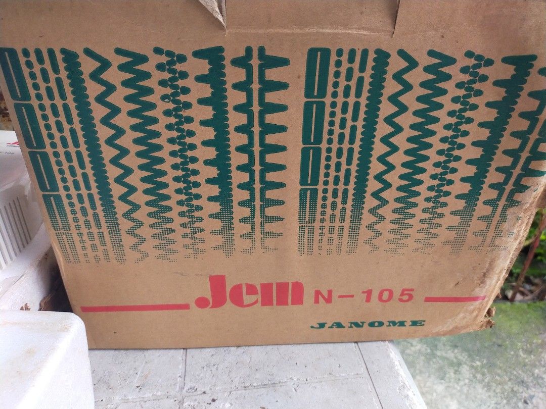 Janome Jem Compact N-105 Sewing Machine (Category: Craft Supplies & Tools) located in Taytay. Submitted by archie2427 (Listing ID 1395892936, Image 2). Description: - Janome Jem Compact N-105 sewing machine - Includes original box, accessories, and manual - Features various stitch patterns - Comes with foot attachment and power cord - White color - In good working order - Ideal for sewing projects.