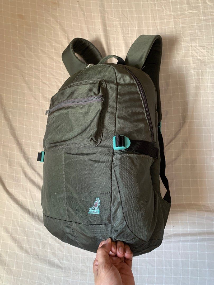Kangol Roofstep Backpack (Original) (Category: Backpacks) located in Quezon City. Submitted by gamitnirod (Listing ID 1395909493, Image 2). Description: Brand: Kangol (Original) Color rate: 10/10 Issue: None Size: Large Other info: -Durable and spacious -With mini pocket in front -With zip pocket at the back to secure phone and wallet. -All zipper pullers are engraved with Kangol logo -Padded laptop and tablet sleeve -Tag and holograms -embroider