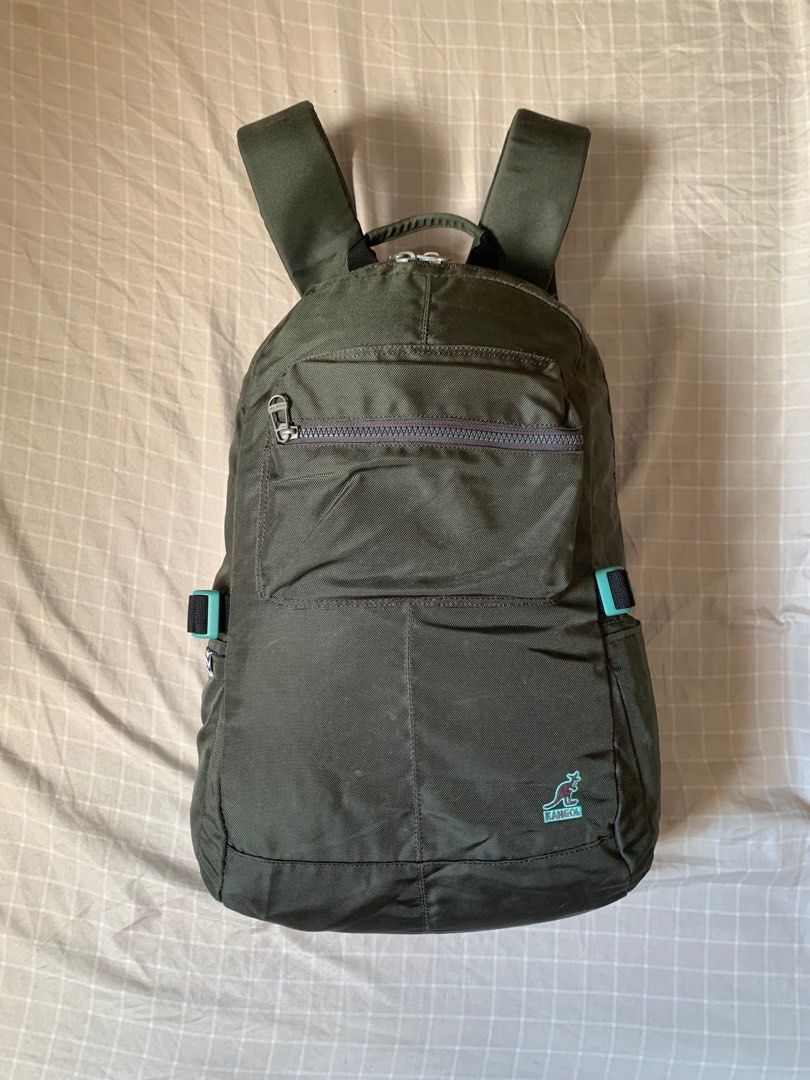 Kangol Roofstep Backpack (Original) (Category: Backpacks) located in Quezon City. Submitted by gamitnirod (Listing ID 1395909493, Image 1). Description: Brand: Kangol (Original) Color rate: 10/10 Issue: None Size: Large Other info: -Durable and spacious -With mini pocket in front -With zip pocket at the back to secure phone and wallet. -All zipper pullers are engraved with Kangol logo -Padded laptop and tablet sleeve -Tag and holograms -embroider
