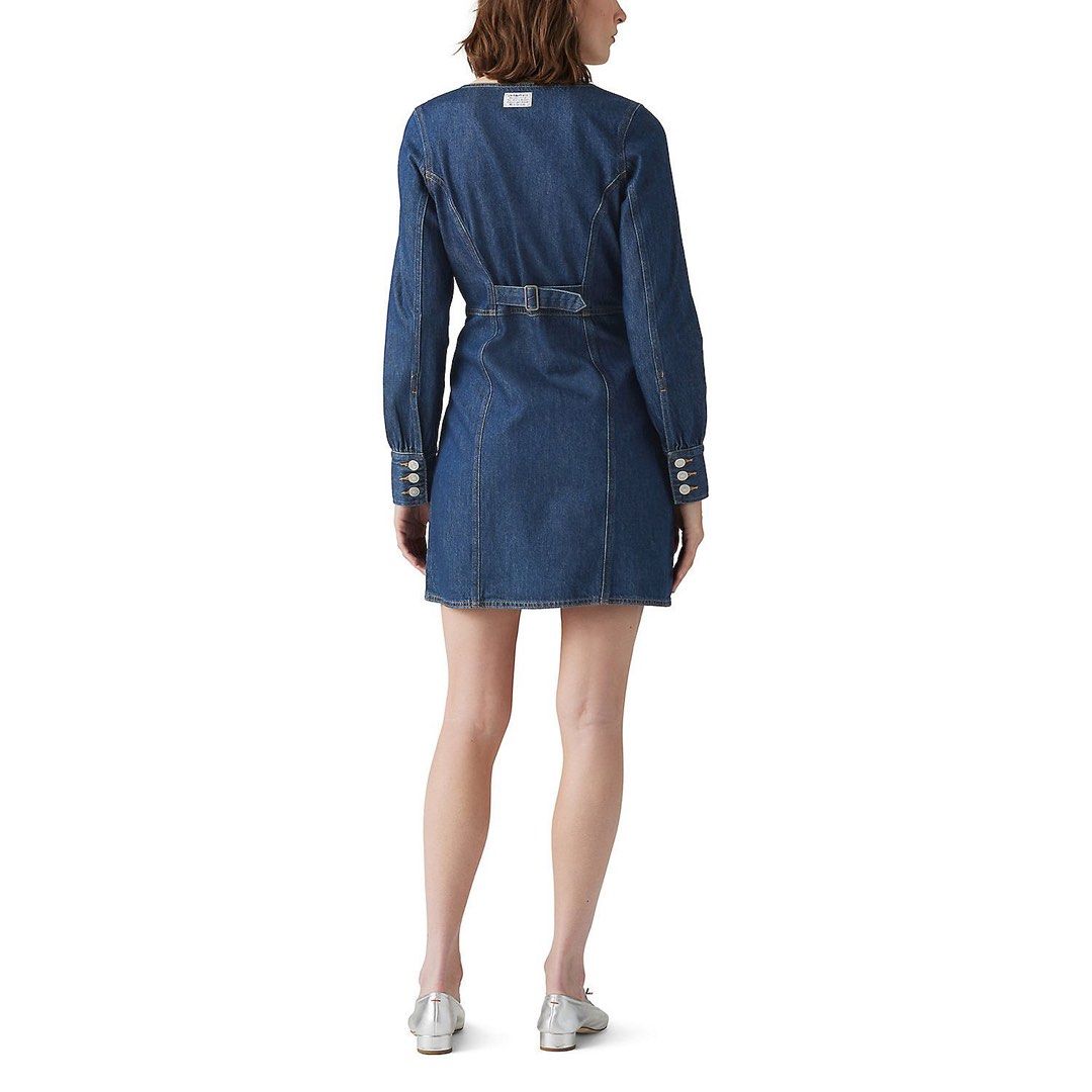 Levi's Denim Dress - Size S (Category: Dresses) located in Antipolo. Submitted by articlesbyeve (Listing ID 1395800274, Image 2). Description: Bought in Levi’s CA - Levi's denim dress - Size: S - Color: Classic blue - Features: Button-down front, V-neck, long sleeves - Details: Two front pockets, button cuffs - Made in Bangladesh.