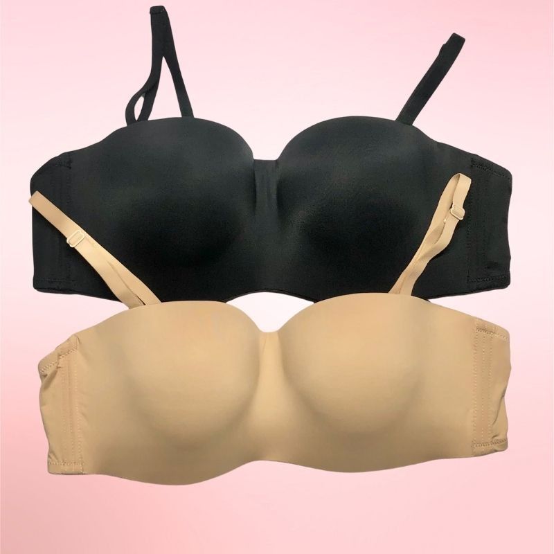 LuckyDoll Plus Size D cup Bra Size for Large Breasts Strapless Seamless ...