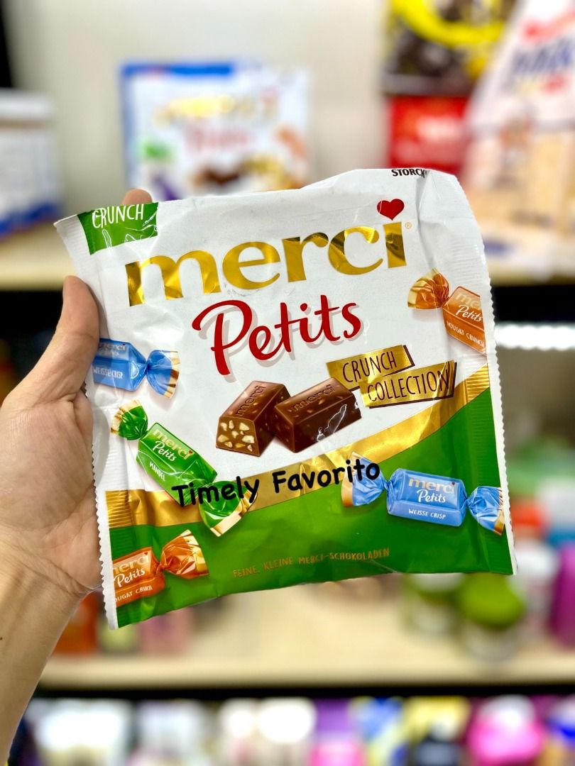 ❌SOLD OUT❌ Merci Petits Assorted/Assorted Crunch Chocolates 125g (Category: Packaged & Instant Food) located in Pasay City. Submitted by timelyfavorito1 (Listing ID 1395756719, Image 3). Description: IMPORTED! ALL ORIGINAL! BB: December 28, 2025 Merci Petits Assorted Chocolates 125g Merci Petits Assorted Crunch Chocolates 125g .