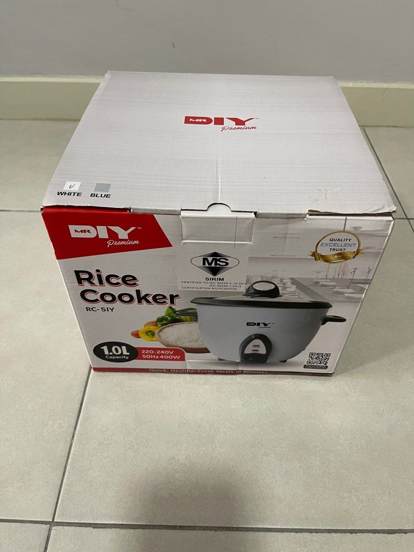 Mr Rice Cooker MR. DIY Premium Rice Cooker RC-51Y 1.0L, TV & Home Appliances, Kitchen ...