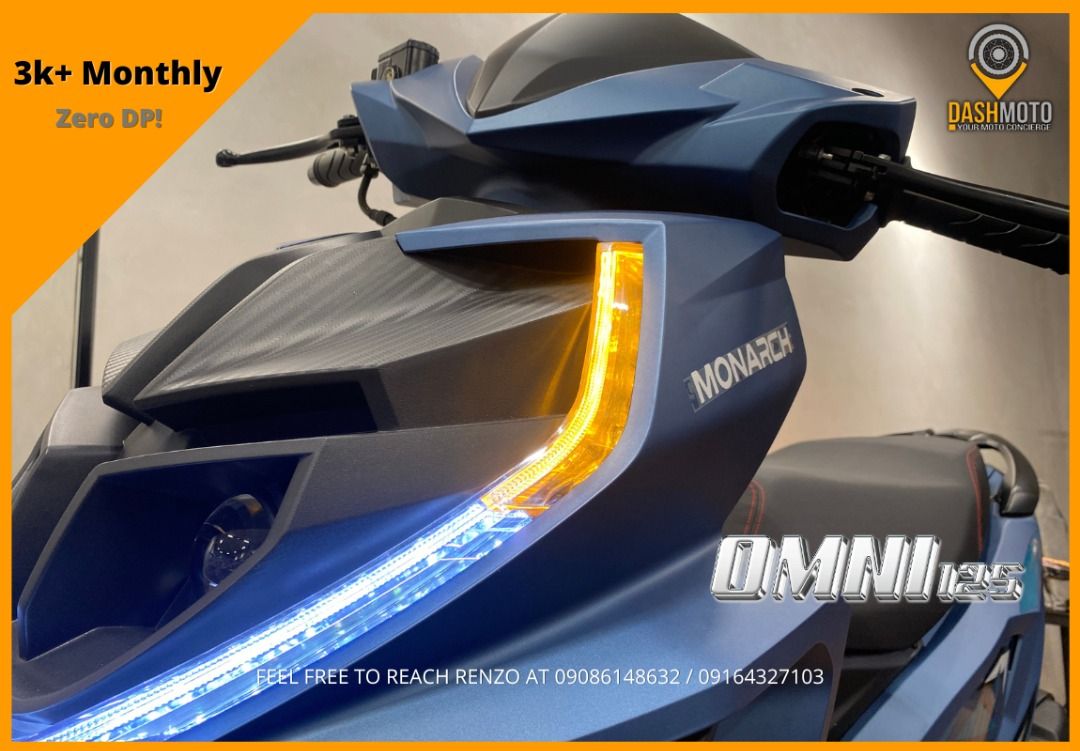 Omni 125 Matte Blue (Category: Motorbikes for Sale) located in Manila. Submitted by dashcarrpro (Listing ID 1395797761, Image 2). Description: ‼️Zero DP‼️ 🔸Digital panel 🔸Front disc brake 🔸Hazard switch 🔸Single rear shock 🔸LED lights 🔸Night Gray ✅3 years warranty ✅3 years LTO registration ✅Free TPL Insurance ✅Helmet, sweatshirt, toolset Contact numbers: 09086148632 / 09164327103 We are open Monday to Saturday, from 9AM to 5PM.
