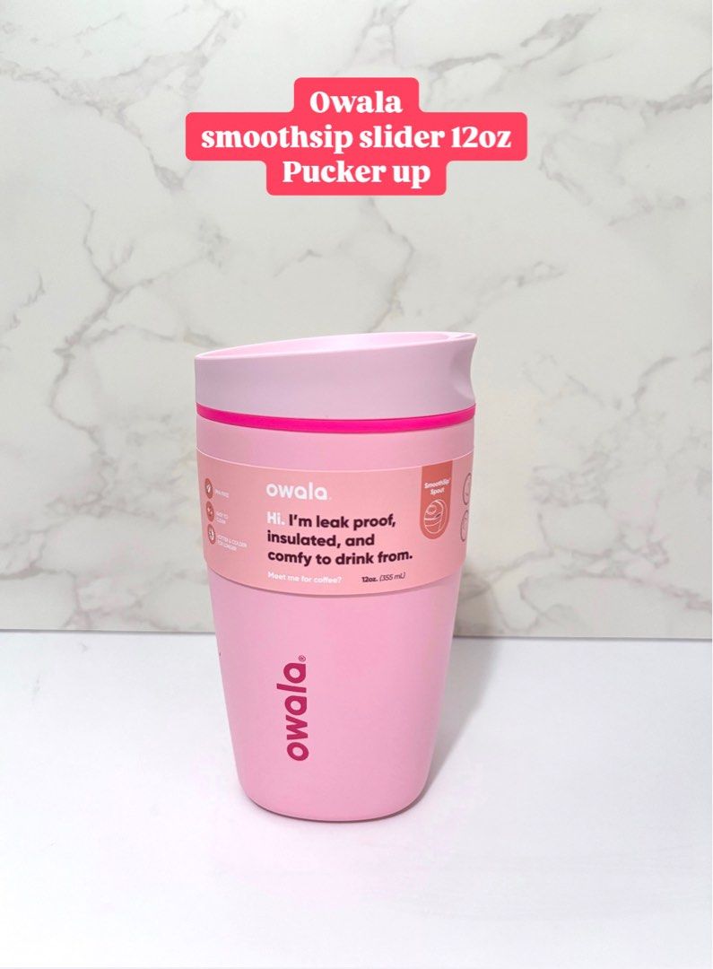 Owala Smoothsip Slider 12oz (Category: Coffee & Tea Tableware) located in Pasig City. Submitted by imogen.hub (Listing ID 1395424511, Image 3). Description: Owala SmoothSip Slider 12oz Vanilla bean Daybreak Pucker up 100% Authentic, US sourced Onhand and ready for SDD (lalamove/grab) Nationwide shipping via Lbc/J&T.