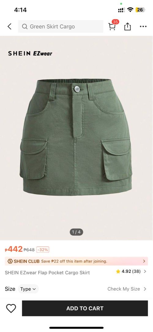 Shein Cargo skirt (Category: Skirts) located in Valenzuela. Submitted by riri_21 (Listing ID 1395814206, Image 1). Description: .