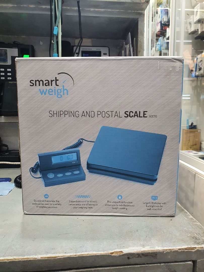 SMART WEIGH DIGITAL SCALE (Category: Health Monitors & Weighing Scales) located in Paranaque City. Submitted by urbangiz_amb (Listing ID 1395814345, Image 2). Description: Product details Brand : Smart Weigh Color : black Special Featur : Backlit Display, Smart Display Type : LCD Weight Limit : 110 Pounds Product Dimensions ‏ : ‎ 8 x 8 x 1.8 inches; 3.9 Pounds Item model number ‏ : ‎ ACE110 Batteries ‏ : ‎ 2 AAA batteries required. Manufacturer ‏