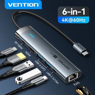 Vention USB C HUB HDMI 4K60Hz Type C to RJ45 PD 100W Adapter For Macbook iPad Pro Air M2 M1 Sumsang PC Accessories USB 3.0 HUB64207448183299110