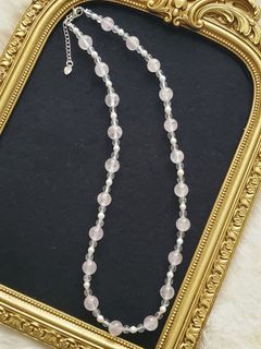 天然水晶粉水晶項鏈頸鍊頸鏈64234154873985110