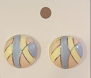 復古圓形彩色耳環 (耳針款)64207892299011110