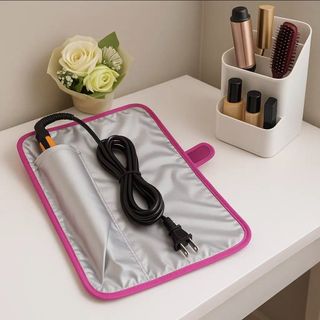 包郵 卷髮棒 卷髮夾板 收納袋 防燙隔熱 黑色牛津布袋  34*11 cm 全新現貨 適合任何類型髮品工具64214305086465110