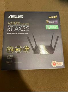 ASUS RT-AX52 (AX1800) Dual Band WiFi 6 with receipt and warranty until 2764246852012545110