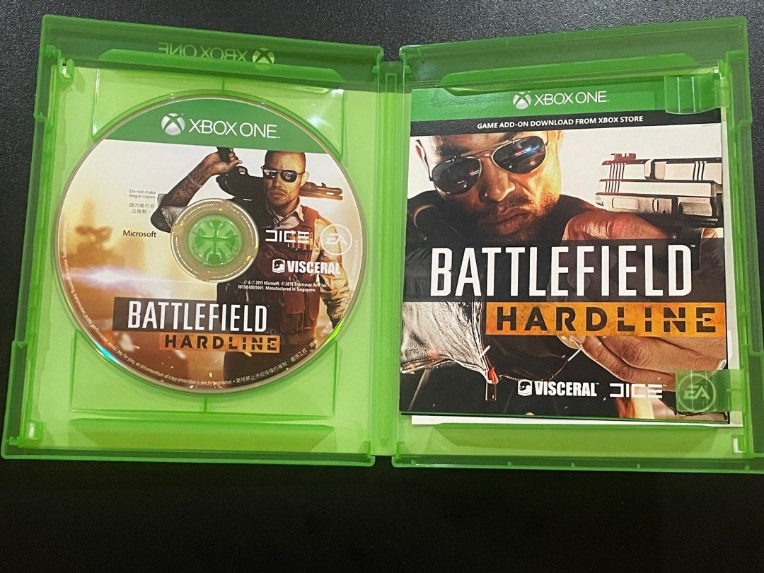 Battlefield Hardline Xbox One physical disc copy (Category: Xbox) located in Manila. Submitted by groundedwhiskey21 (Listing ID 1397500698, Image 2). Description: 100% authentic and tested 100% working well great condition no scratches compatible with xbox one and xbox series x negiotiable mop: gcash,maya,cash.