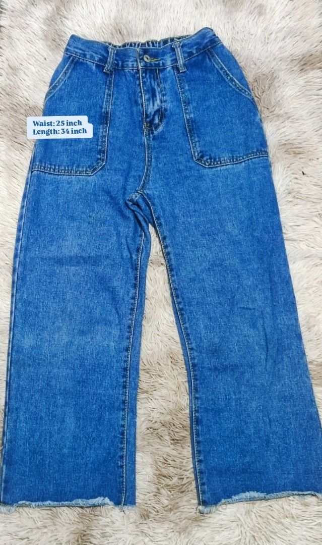 Black Wide Leg Jeans (Category: Jeans) located in Quezon City. Submitted by declutterbyck (Listing ID 1397534575, Image 3). Description: ₱69 each, sizes are in each pictures!! COD via SPX 💗.