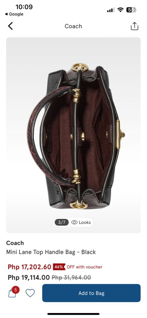 Coach Mini lane top handle (Category: Luxury Bags & Wallets) located in Paranaque City. Submitted by abbygurl317 (Listing ID 1397431150, Image 3). Description: brand new with tags Coach mini lane top handle Original Ready to ship SF c/o buyer 📌First 3 pics not mine. Used only for reference. No copyright or infringement intended Accepts GCash Maya and Bank payments .