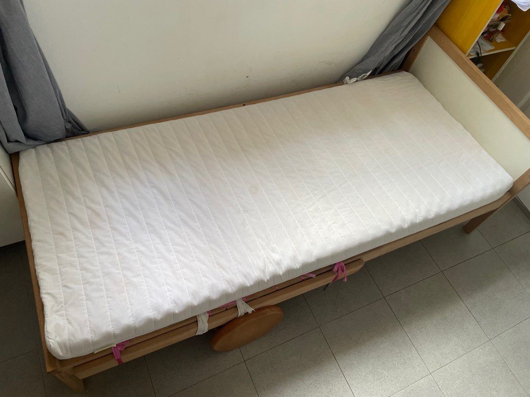 IKEA SNIGLAR Bed frame with slatted bed base, birch, 70x160 cm