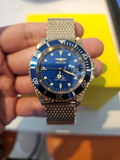 Invicta 潛水錶 金色藍色錶盤40mm NH35A 自動機械錶64206800269186110