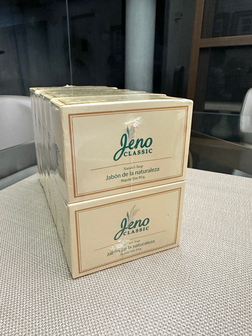 Jeno / Heno de Pravia 90g (Category: Bath) located in Quezon City. Submitted by skbmom (Listing ID 1397510135, Image 1). Description: 90g - P30 each, P360 for pack of 12 Jeno (local Heno de Pravia) is made with moisturizers to lightly condition skin. Its distinct fragrance leaves you with the long lasting scent of nature. Available in 180g, 135g, 90g. Wholesale orders are welcome..
