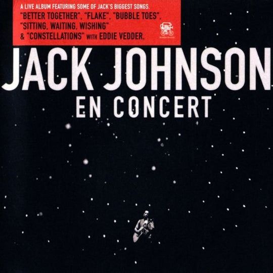 [LP, Sealed] Jack Johnson - En Concert (2LP) (Category: Vinyls) located in San Pablo. Submitted by siestaspins (Listing ID 1397565564, Image 1). Description: TRACKLIST A1 Belle / Banana Pancakes 5:49 A2 If I Had Eyes 4:19 A3 Do You Remember / Remember 3:41 A4 Sleep Through The Static 4:27 B5 Flake 5:27 B6 Bubble Toes / Express Yourself 4:44 B7 Wasting Time 4:58 B8 What You Thought You Need 4:11 B9 Country Road 3:01 C10 Staple It Together 4:07 C11